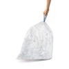 simplehuman Code J Custom Fit Drawstring Trash Bags, 100 Count, 30-45 Liter / 8-12 Gallon, White view 2