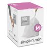 simplehuman Code M Custom Fit Drawstring Trash Bags in Dispenser Packs, 100 Count, 45 Liter / 11.9 Gallon, White view 1