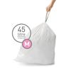 simplehuman Code M Custom Fit Drawstring Trash Bags in Dispenser Packs, 100 Count, 45 Liter / 11.9 Gallon, White view 2